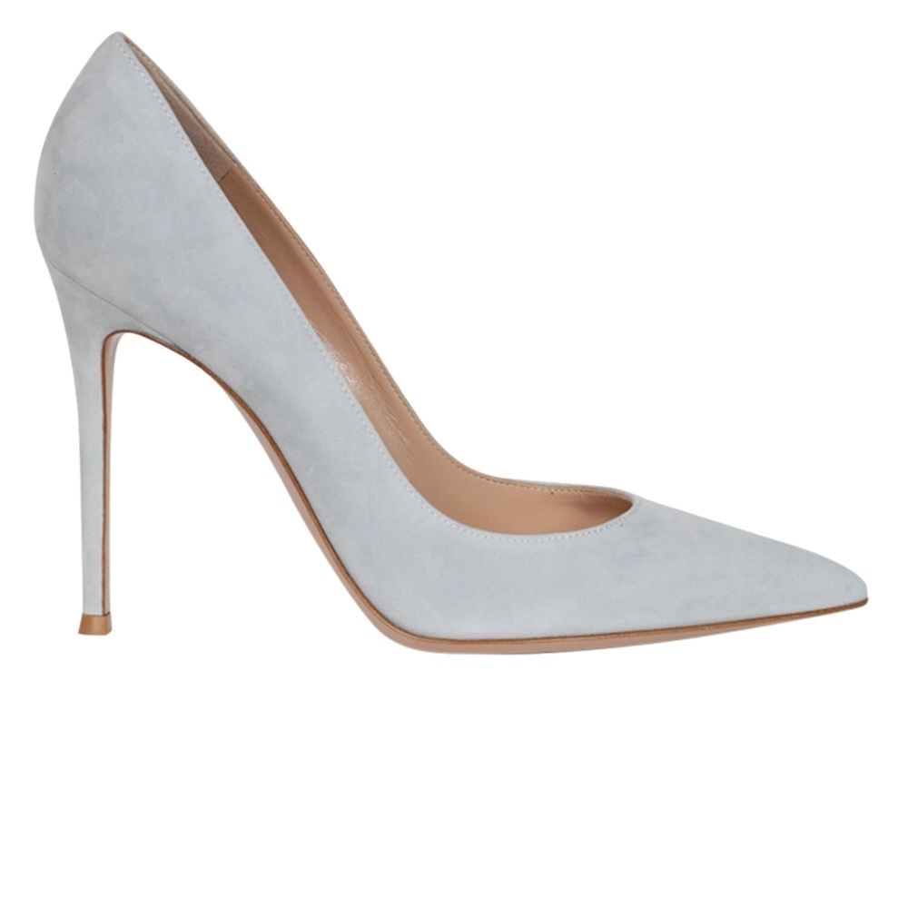 Gianvito Rossi Light Blue Suede Heels